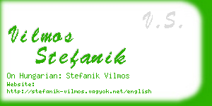 vilmos stefanik business card